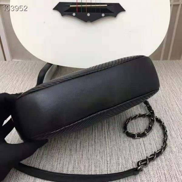 Chanel Women Small Camera Case in Lambskin Leather-Black (10)