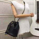 Chanel Women Small Drawstring Bag in Grained Calfskin Leather-Black - Image 5