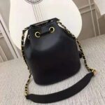 Chanel Women Small Drawstring Bag in Grained Calfskin Leather-Black - Image 8