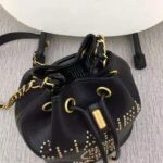 Chanel Women Small Drawstring Bag in Grained Calfskin Leather-Black - Image 7