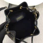 Chanel Women Small Drawstring Bag in Grained Calfskin Leather-Black - Image 9