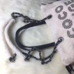 Chanel Women Small Shopping Bag in Shearling Sheepskin Leather-White - Image 7