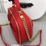 Chanel Women Vanity Case in Embossed Grained Calfskin Metal Chain-Red - Imagen 7