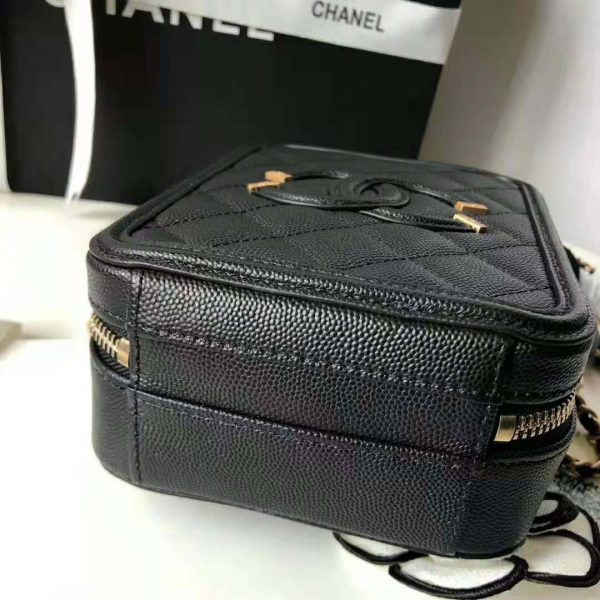 Chanel Women Vanity Case in Grained Calfskin Leather-Black (5)