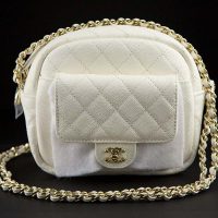 Chanel Women Vanity Case in Grained Calfskin Leather-White (6)