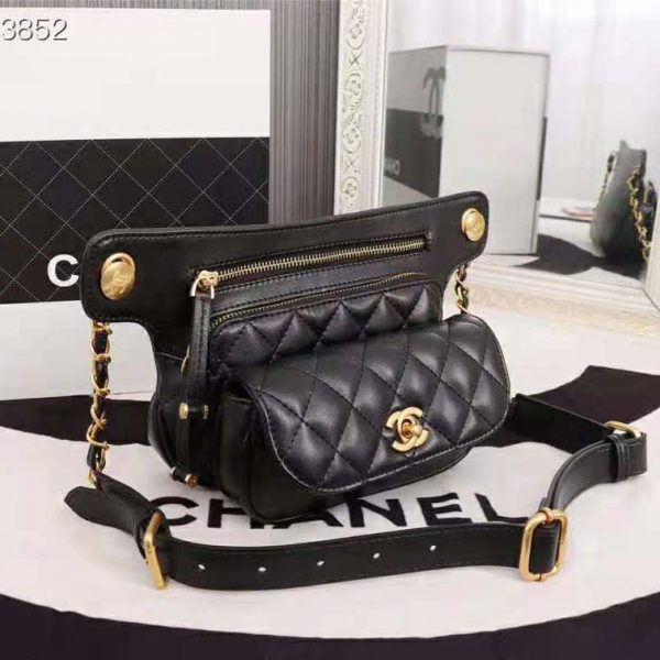 Chanel Women Waist Bag in Metallic Aged 