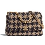 Bolso maxi con solapa Chanel Women 19 - Negro y arena
