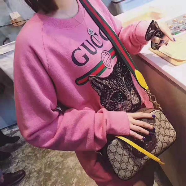 Gucci GG Women GG Supreme Messenger Bag in GG Supreme Canvas-Brown (3)