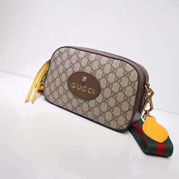 Gucci GG Women GG Supreme Messenger Bag in GG Supreme Canvas-Brown (5)
