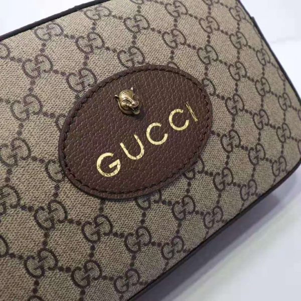 Gucci GG Women GG Supreme Messenger Bag in GG Supreme Canvas-Brown (7)