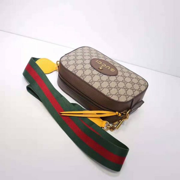Gucci GG Women GG Supreme Messenger Bag in GG Supreme Canvas-Brown (9)