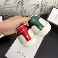 Gucci Men Ace Embroidered Sneaker with Embroidered Tiger Appliqué-White (1)