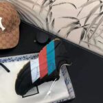 Gucci Men Rhyton Web Print Leather Sneaker in 5.1 cm Height-Black - Imagen 8