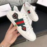 Gucci Unisex Ace Embroidered Sneaker with Arrow Appliqués-White – Image 7