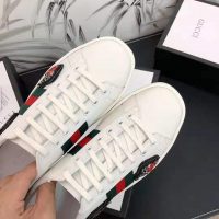 Gucci Unisex Ace Embroidered Sneaker with Arrow Appliqués-White (1)
