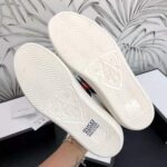 Gucci Unisex Ace Leather Sneaker White Leather with Green Crocodile Detail - immagine 10