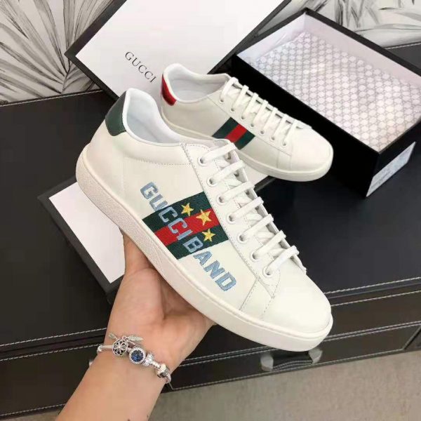 Gucci Unisex Ace Sneaker with Gucci Band-White (3)