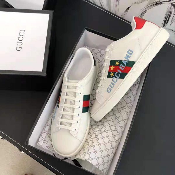Gucci Unisex Ace Sneaker with Gucci Band-White (7)