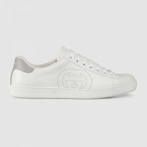 Gucci Unisex Ace Sneaker with Interlocking G-White