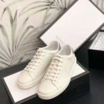 Gucci Unisex Ace Sneaker with Interlocking G-White - Image 3