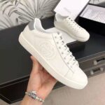 Gucci Unisex Ace Sneaker with Interlocking G-White - Image 6