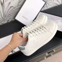 Gucci Unisex Ace Sneaker with Interlocking G-White (1)