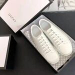 Gucci Unisex Ace Sneaker with Interlocking G-White - Image 4