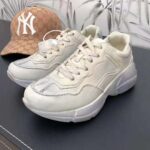 Gucci Unisex Rhyton Leather Sneaker-Beige - Image 2