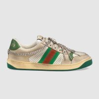 Gucci Women’s Screener Sneaker with Crystals 3.6cm Height-Green (6)