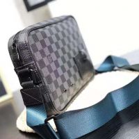 Louis Vuitton LV Men Alpha Messenger in Classic LV Damier Graphite Canvas-Grey (1)