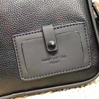 Louis Vuitton LV Men Alpha Messenger in Dark Silver Taurillon Leather-Black (1)