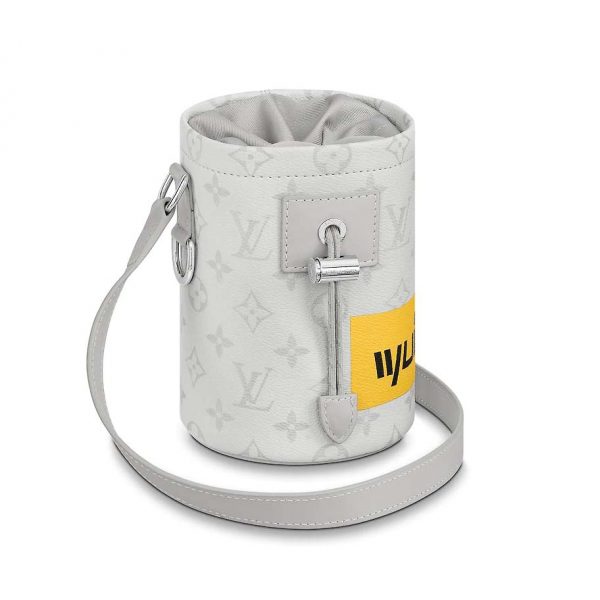Louis Vuitton LV Men Chalk Nano Bag in Monogram Shadow Calf Leather-White (1)