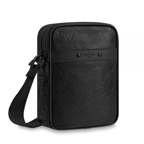 Louis Vuitton LV Men Danube PM in Monogram Shadow Cowhide-Black (1)