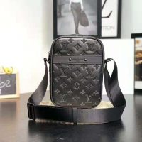 Louis Vuitton LV Men Danube PM in Monogram Shadow Cowhide-Black (1)