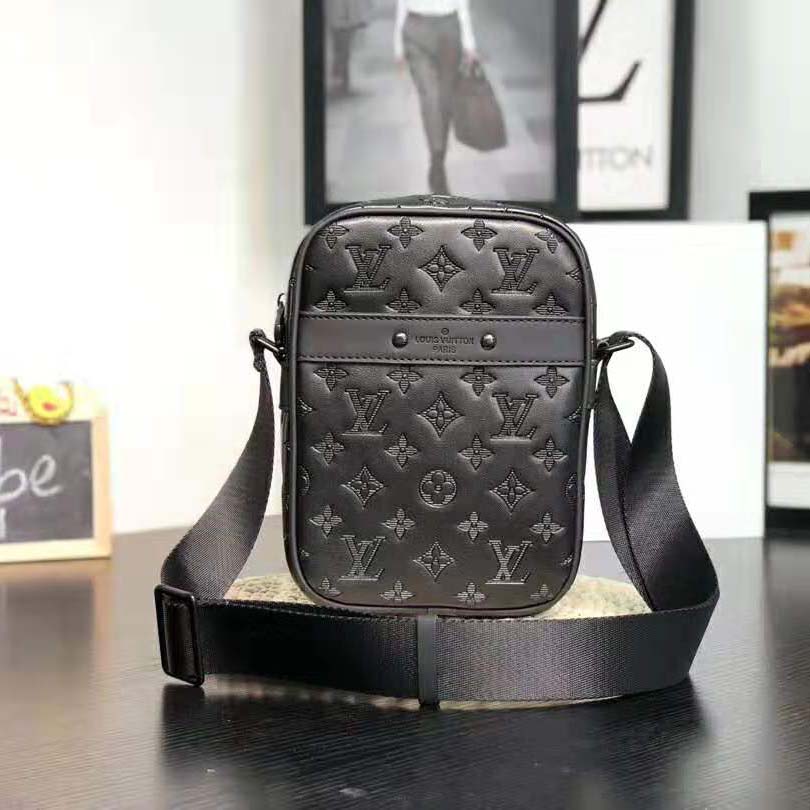 Louis Vuitton Danube Monogram Shadow PM Black in Coated Canvas with Brass -  US