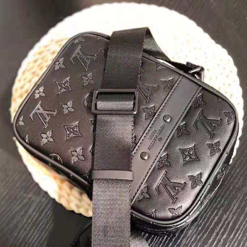 LV LV Men Danube PM in Monogram Shadow Cowhide-Black in 2023