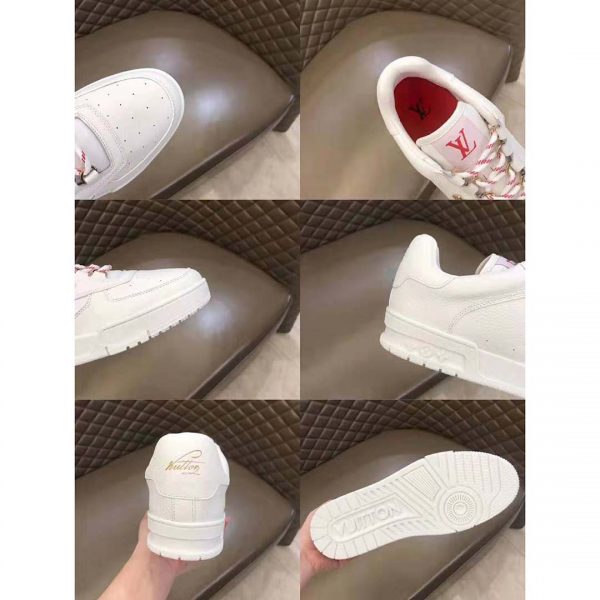 Louis Vuitton LV Men LV Trainer Sneaker Shoes White (9)