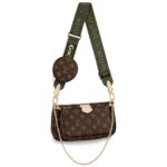 Louis Vuitton LV Damen Multi-Pochette Accessoires Tasche aus Monogramm Canvas-Braun