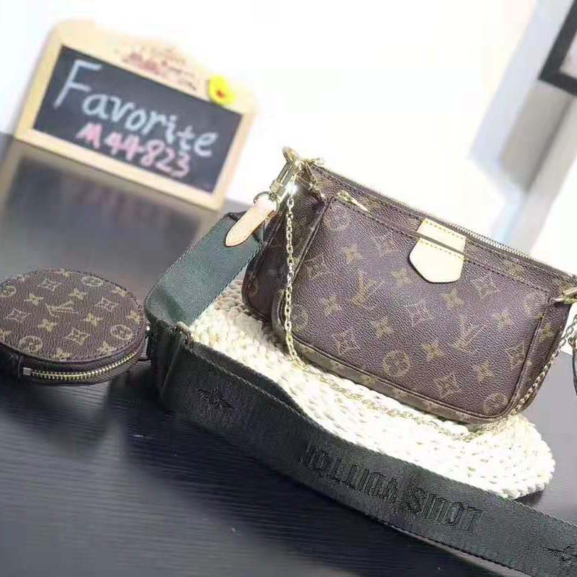 M44823 Louis Vuitton 2019 Monogram Canvas Multi Pochette Accessoires-Blue