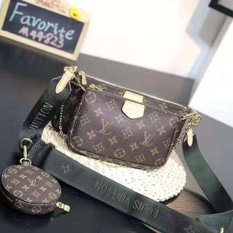 M44823 Louis Vuitton 2019 Monogram Canvas Multi Pochette Accessoires-Blue