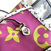 Louis Vuitton LV Women Neverfull MM Bag in Monogram Canvas-Pink (1)