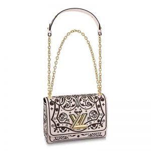 Louis Vuitton LV Women Twist MM Handbag-Brown