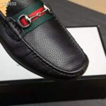 Gucci Men Leather Driver with Web-Black - immagine 14