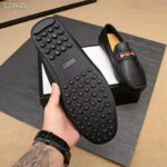 Gucci Men Leather Driver with Web-Black - immagine 10