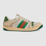 Gucci Men Screener Leather Sneaker Altezza 3,6 cm - Verde