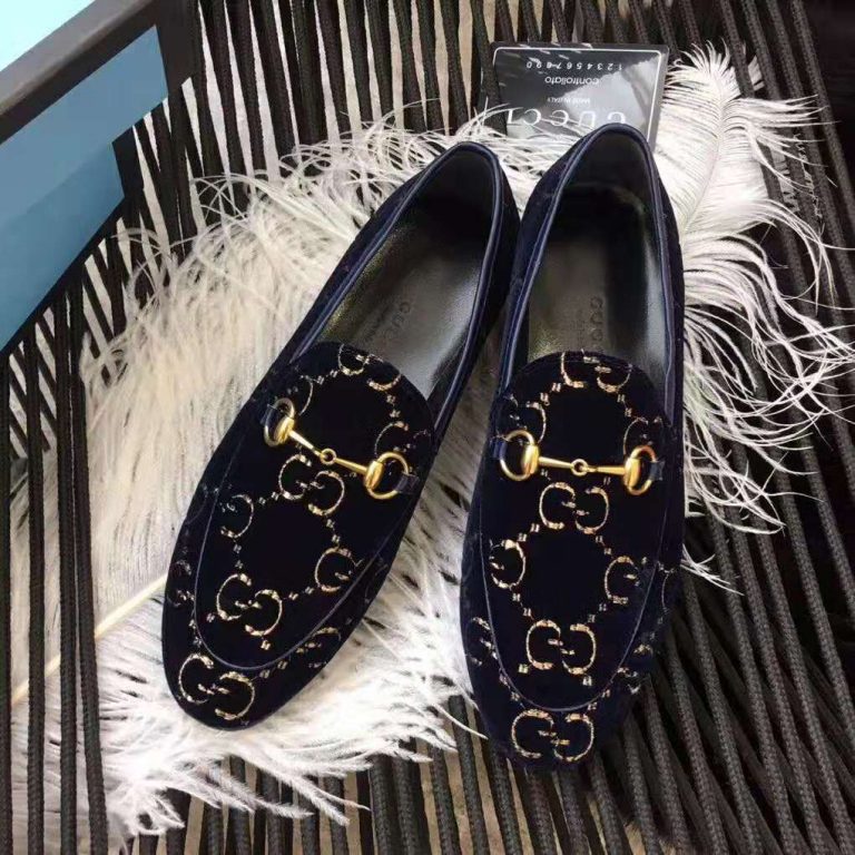 gucci new jordaan velvet loafer