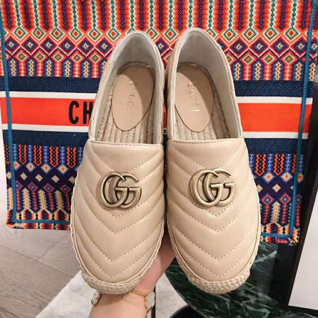gucci double g leather espadrilles