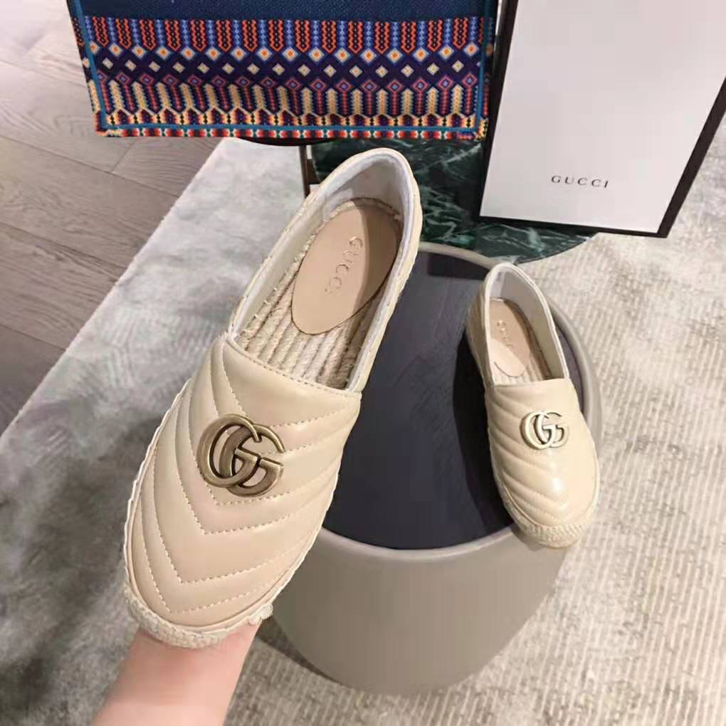 gucci double g leather espadrilles