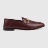 Gucci Women Leather Horsebit Loafer 1.3 cm Height-Brown