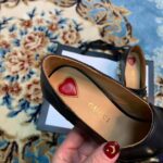 Gucci Women Leather Mid-Heel Loafer 3" Heel-Black - Image 8